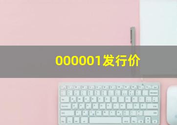 000001发行价