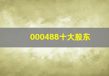 000488十大股东