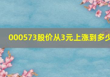 000573股价从3元上涨到多少