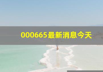 000665最新消息今天