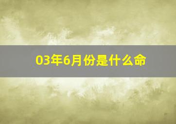 03年6月份是什么命