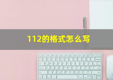 112的格式怎么写