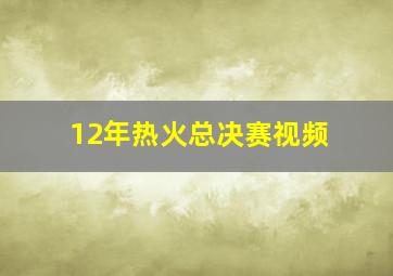 12年热火总决赛视频