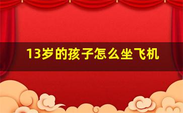 13岁的孩子怎么坐飞机