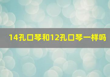 14孔口琴和12孔口琴一样吗