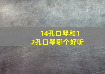 14孔口琴和12孔口琴哪个好听