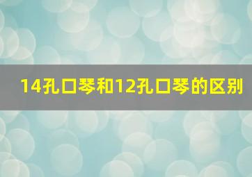 14孔口琴和12孔口琴的区别