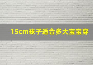 15cm袜子适合多大宝宝穿