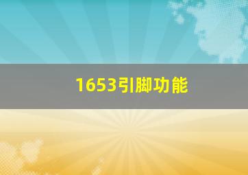 1653引脚功能