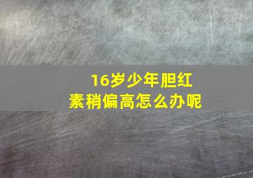 16岁少年胆红素稍偏高怎么办呢