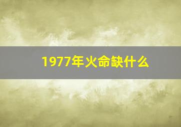 1977年火命缺什么