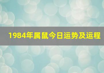 1984年属鼠今日运势及运程