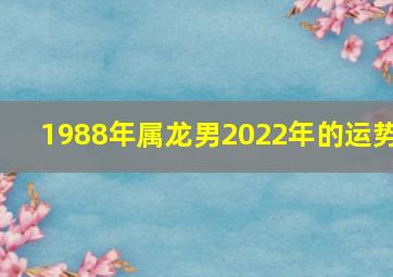 1988年属龙男2022年的运势