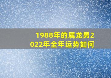 1988年的属龙男2022年全年运势如何