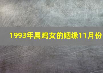 1993年属鸡女的姻缘11月份