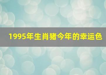 1995年生肖猪今年的幸运色