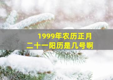 1999年农历正月二十一阳历是几号啊