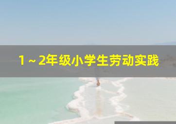 1～2年级小学生劳动实践