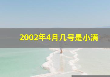 2002年4月几号是小满