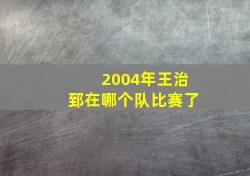 2004年王治郅在哪个队比赛了