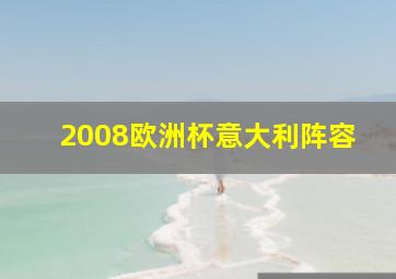 2008欧洲杯意大利阵容