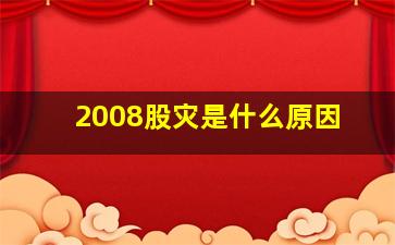 2008股灾是什么原因