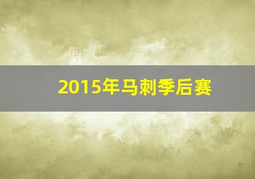 2015年马刺季后赛