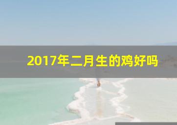 2017年二月生的鸡好吗