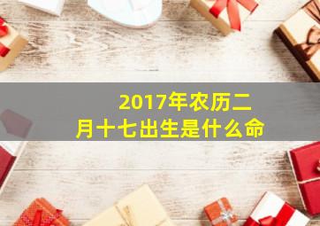 2017年农历二月十七出生是什么命