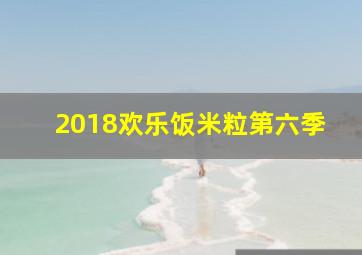 2018欢乐饭米粒第六季