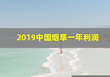 2019中国烟草一年利润