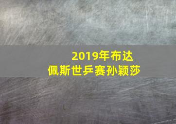 2019年布达佩斯世乒赛孙颖莎