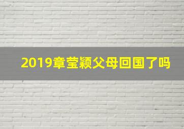 2019章莹颖父母回国了吗