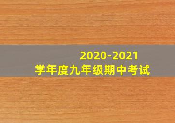 2020-2021学年度九年级期中考试