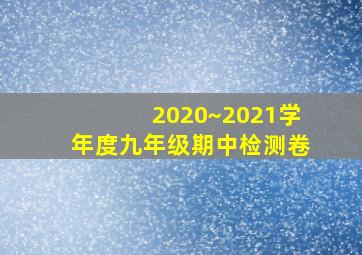 2020~2021学年度九年级期中检测卷