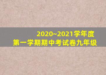 2020~2021学年度第一学期期中考试卷九年级