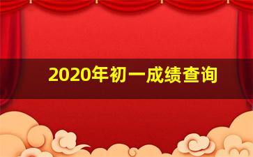 2020年初一成绩查询