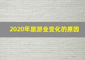 2020年旅游业变化的原因