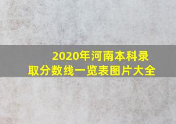 2020年河南本科录取分数线一览表图片大全