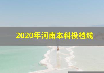 2020年河南本科投档线