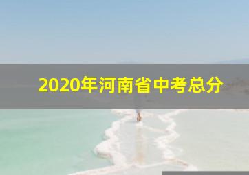 2020年河南省中考总分