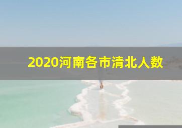 2020河南各市清北人数