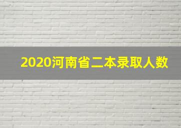 2020河南省二本录取人数