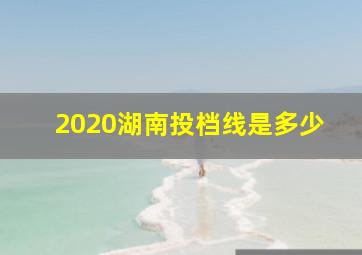 2020湖南投档线是多少