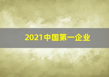 2021中国第一企业