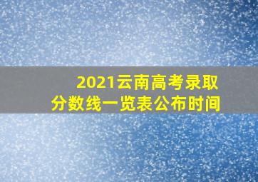 2021云南高考录取分数线一览表公布时间