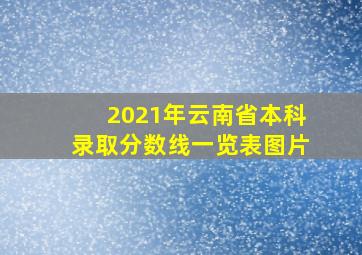 2021年云南省本科录取分数线一览表图片