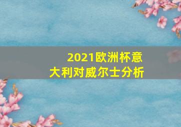 2021欧洲杯意大利对威尔士分析