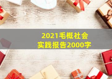 2021毛概社会实践报告2000字