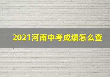 2021河南中考成绩怎么查